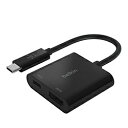 BELKIN 映像変換アダプタ [USB-C オス→メス HDMI /USB-Cメス給電 /USB Power Delivery対応 /60W] 4K対応(Mac/Windows) ブラック AVC002btBK AVC002BTBK