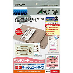 エーワン 〔各種プリンタ〕　マルチカード キャッシュカードサイズ お徳用1000枚 （A4サイズ 10面×100シート・白無地）　51661 51661