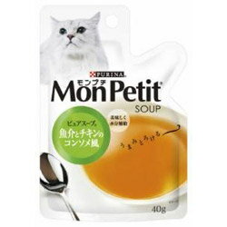 ネスレ日本 MonPetit（モンプチ）ピュアスープ 魚介とチキンのコンソメ風 40g