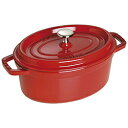 STAUB ホーロー鍋 「ピコココットオーバル」（2.3L）　40509-830 チェリー 【864】