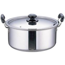 IH爐用 - 遠藤商事 SAステンレス プラ柄 厚板実用鍋 39cm ＜AZT0739＞ ［IH対応］ AZT0739