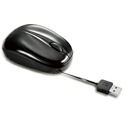 VERBATIMJAPAN 有線光学式マウス ［USB］ （巻き取り式・70cm・3ボタン・ブラック）　MUSMSZV3 MUSMSZV3