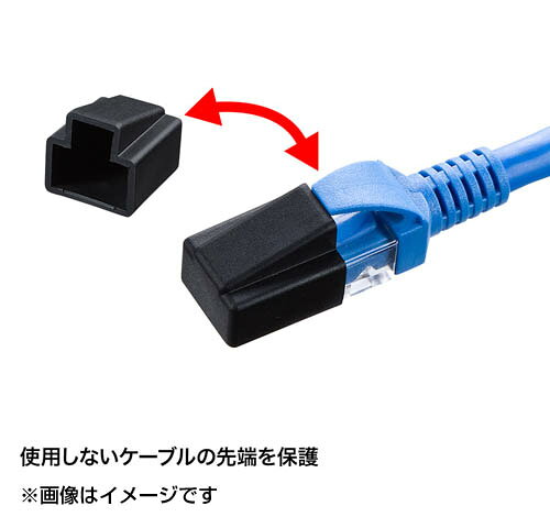 SANWA SUPPLY(サンワサプライ) ADT-RJCVR2 RJ-45プラグカバー (ブラック) ADTRJCVR2