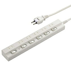 ORIGINALSELECT 節電タップ 白 HSBK-TPK62-W ［2.0m /6個口 /スイッチ付き（個別）］ HSBKTPK62W 【864】 [振込不可]
