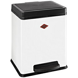 ウエスコ キッチンペダルビン＆プラスチックライナー20L セパレートダブル DOUBLE BIN 380 ホワイト 380411-01 38041101