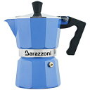 BARAZZONI 直火用 エスプレッソコーヒーメーカー3カップ LA CAFFETTIERA ALLUMINIO E COLORATA スカイブルー 8300...