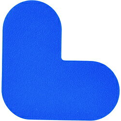 日本緑十字 緑十字　路面表示ステッカー　L型　青　100×100mm　10枚組　PVC 403014 403014