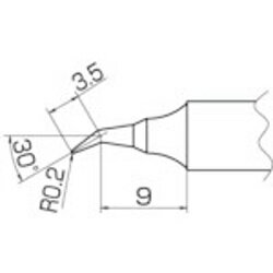 白光 T20-J02 白光 こて先 0.2RSB型 T20J02