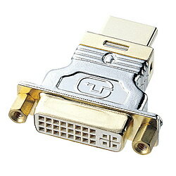 DVI29pinオス（DVI-I）コネクタやDVI24pinオス（DVI-D）コネクタをHDMIオスコネクタに変換するアダプタです。※DVIシングルリンクモードに対応（DVIデュアルリンクモードには非対応）※HDMIの音声信号には対応していません。※DVIアナログモードには非対応。コネクタ形状HDMI⇔DVI仕様1［コネクタ形状］DVI29pin（DVI-I）メス　インチナット（4-40）- HDMIオス［RFブロック］ノイズに強いダイカストメタル製カバーを採用［SSAC］ボードやインターフェースにかかる負担を少なくして、かさばりにくくするために小型化［対応機種］各社パソコンHDMIメスコネクタを持つ機種または、DVI-I（DVI29pin）またはDVI-D（DVI24pin）メスコネクタを持つ機種DVIケーブルを変換しHDMIコネクタに接続するための変換アダプタ。