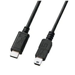 SANWA SUPPLY(サンワサプライ) 1.0m［USB-C ⇔ USB miniB］2.0ケーブル 充電・転送　ブラック　KU-CMB10 KUCMB10