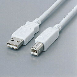 楽天ソフマップ楽天市場店ELECOM（エレコム） USB2-FS05　USB2.0ケーブル 【A】⇔【B】 [フェライトコア内蔵タイプ・0.5m] （ホワイト） USB2FS05