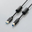 ELECOM(GR) USB3-BF30BK@tFCgRAtUSB3.0P[u [USB3.0(Standard-A) - USB3.0(Standard-B)] (3.0m/ubN) USB3BF30BK [EU RoHSwߏ]