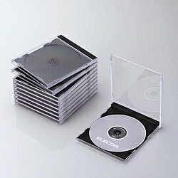 ELECOM(エレコム) CD／DVD／Blu-ray対応収納ケース （1枚収納×10セット ブラック） CCD-JSCN10BK CCDJSCN10BK