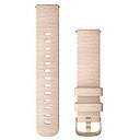 GARMIN(K[~) Quick Release oh 20mm Blush Pink Woven Nylon / Light Gold 010-12924-52 0101292452