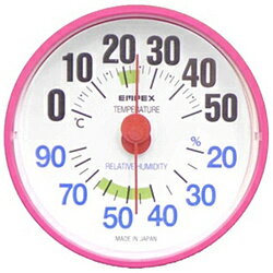 エンペックス 温湿度計 「ルシード」 BC3655（ピンク）【ビックカメラグループオリジナル】 BC3655 【864】