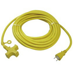 トラスコ中山 3個口ソフトタイプ延長コード イエロー TKC15103PSY TKC15103PSY