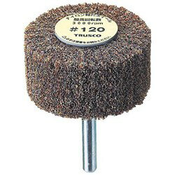 トラスコ中山 ナイロン軸付ホイール 外径100X厚25X軸6 5個入 120♯ UFN1025 UFN1025(4.0)