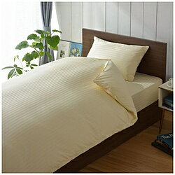 生毛工房 【掛ふとんカバー】サテンストライプ ダブルロングサイズ(綿100％/190×230cm/ベージュ) UM_K3..