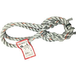 ■ワイヤのようにサビないため、荷物を汚しません。【用途】・荷物の固定、結束、引張り作業に。【仕様】・色： グレー・線径（mm）： 16・長さ（m）： 1・両端アイ加工： 折り径： 約20cm、編込み回数： 4回注意●玉掛作業の荷の吊り上げ吊...