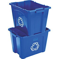 Dustbins - ニューウェルラバーメイド社 リサイクルボックス ブルー 57147365 ［53L］ 57147365