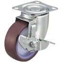 ワコーパレット エアーキャスター(自在車ストッパー付) 100mm ウレタン車 ALG100UHFDS ALG100UHFDS(4)