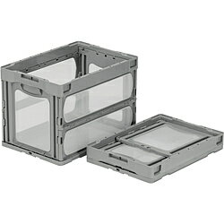 三甲 折りたたみコンテナー マドコン 60.9L ライトグレー SKO-O-60B-GLL SKOO60BGLL