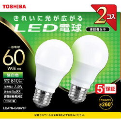 TOSHIBA(東芝) LDA7N-G/60V1P LED電球 [E26 /昼白色] LDA7NG60V1P