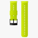 SUUNTO 時計関連品/腕時計替えベルト　SUUNTO 24MM ATHLETIC 3 SILICONE LIME BLACK STRAP M SS050157000 ライム SS050157000