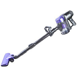 スティックでもハンディーでも両方で使えるサイクロン掃除機。■軽量＆パワフル吸引のサイクロン掃除機　約1.2kgの軽量モデルでお掃除楽ちん。握りやすいグリップとハンドルで高い場所のお掃除も余裕です。■伸縮式パイプなので、いちいち取り外したりしなくても大丈夫　自分の好みの高さに調節できるのでお掃除ラクチン。高い場所のカーテンやエアコンなどのお掃除に。補助のハンドルをつかみながら操作できるので軽々とお掃除ができます。■吸引力が持続しやすくパワフルで効率よくお掃除ができるサイクロン方式　吸引力が持続するサイクロン吸引式で微細なゴミや大きなゴミも強力吸引。吸い込んだ空気の遠心力で、「ゴミ」と「空気」を分離して集じん、排気がクリーンです。■メンテナンスもラクラク　紙パックは不要。手を汚さずにワンタッチでゴミが捨てられます。ダストボックスは簡単に分解、水洗いできるのでとっても衛生的。付属のアタッチメントも豊富でお掃除する場所によって使い分け出来ます。本体サイズ(幅×高さ×奥行)mm約294×210×114mm（突起部除く）、全長：約820～1070mm（250mm伸縮）本体重量約1.2kg集じん方式サイクロン式集じん容量約500ml水洗い排気フィルター、スポンジフィルター、ダストカップコードレスコード式2in1(スティック・ハンディ)タイプ対応消費電力400W吸引仕事率約70W水拭き水拭き非対応運転音約73dBブラシタイプタービンブラシ自立式非対応電源コード長さ約4.0mフィルター排気フィルター、スポンジフィルター付属品伸縮パイプ、エアータービンブラシ、2in1ブラシ、隙間ブラシ、ダストカップ、ダストカップカバー、サイクロンユニット、排気フィルター、スポンジフィルタースティックでもハンディーでも両方で使えるサイクロン掃除機。