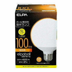 ELPA 電球形蛍光灯 G形 100W形EFG25EL/21-G102 EFG25EL21G102