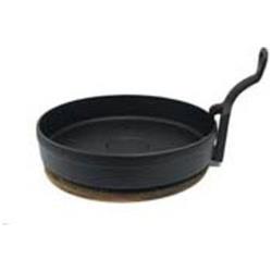 ■ステーキ皿のサイズ表示は鉄板の外寸法になります。IK鉄 ギョーザ鍋 ハンドル木台付 20cm