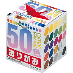トーヨー 千羽鶴折り紙 7cm 50色おりがみ 1024 1024