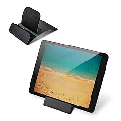 ■4段階に角度調整ができ、設置しているスマートフォンまたはタブレットに充電ケーブルを装着できる、スチールスタンドです。 ■湾曲したデザインがスタイリッシュなスチール製のスタンドです。 ■およそ5.0～12.9インチのタブレットに対応しています。 ■背面パーツを差し込む位置によって4段階に角度調整ができ、Web閲覧や動画視聴などシーンに合わせてお好きな角度で使用できます。 ■ホルダー部の受け部分は中心が開いており充電ケーブルを接続しやすくしています。 ■ホルダー部は約10mmのマチ幅があるため薄いケースであれば装着したままスタンドに設置することができます。 ■スタンド底面には、滑りにくく安定して設置できるゴム製パーツが付いています。仕様1［対応機種］ディスプレイサイズが12.9インチ以下のスマートフォン、タブレットPC仕様2角度調節：○材質：本体/スチール、シリコン、EVA外形寸法：幅：約100mm×奥行き：約135mm×高さ：約81.5mm重量：約280g充電ケーブルをスッキリ配置。4段階に角度調整ができ、タブレットを充電しながら視聴できるタブレット用スチールスタンド。