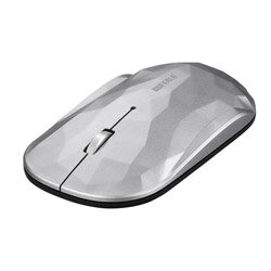 BUFFALO(バッファロー） 薄型 3ボタン 無線 BlueLEDマウス ジオメトリー シルバー BSMBW338GSV BSMBW338GSV