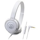 audio-technica(オーディオテクニカ) ATH-S100iS WH(ホワイト)【リモコン・マイク対応】【本体200g以下】 密閉型ヘッドホン ATHS100ISWH