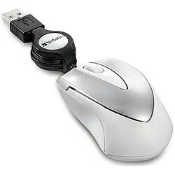 樂天商城 - VERBATIMJAPAN 有線光学式マウス ［USB］ （巻き取り式・70cm・3ボタン・ホワイト）　MUSTOWV3 MUSTOWV3