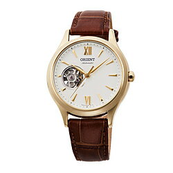 オリエント時計 ORIENT(オリエント） 自動巻き 機械式 オートマティック オープンハート ホワイト シルバー ホワイト/ブラウン RN-AG0728S RNAG0728S