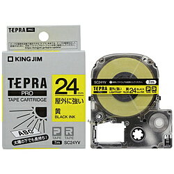Cartridges - キングジム PROテープカートリッジ　屋外に強いラベル TEPRA(テプラ) PROシリーズ 黄 SC24YV ［黒文字 /24mm幅］ SC24YV