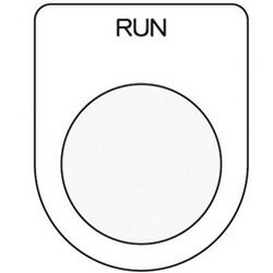 樂天商城 - アイマーク 押ボタン／セレクトスイッチ（メガネ銘板） RUN 黒 φ30.5 P3038 P3038