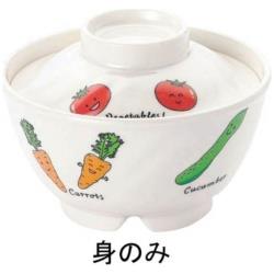 お子様向けのメラミン製丼です。洗浄機にも対応しており、扱いやすいのが特徴です。メラミンお子様食器「ベジタ村」 720-VV 丼 特小 身