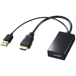 SANWA SUPPLY(サンワサプライ) 0.14m［HDMI オス→メス DisplayPort］　HDMI-DisplayPort変換アダプタ　AD-DPFHD01 ADDPFHD01 [振込不可]
