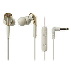 Headphones - audio-technica(オーディオテクニカ) SOLID BASS ATH-CKS550XiS CG シャンパンゴールド【リモコン・マイク対応】【重低音モデル】 カナル型イヤホン ATHCKS550XiSCG