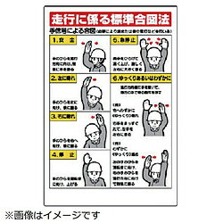 ユニット ユニット 玉掛関係標識 走行に係る標準合図法 エコユニボード 900×600 32734