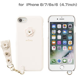 HAMEE [iPhone 8/7/6s/6専用]salisty(サリスティ)P フラワースタッズ ハードケース(オフホワイト)P-HC002C 276-895634 IP876SLTP_HC002COWH