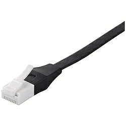 BUFFALO(バッファロー） ツメの折れないLANケーブル カテゴリー6A ストレート フラットタイプ （ブラック・0.5m）　BCLS6AF05BK BCLS6AF05BK