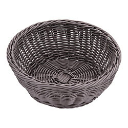 萬洋 樹脂バスケット 丸型 こげ茶 91-081C ＜WBS8303＞ WBS8303