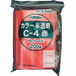 生産日本社 「ユニパック」 C-4 赤 100×70×0.04 200枚入 C4CR C4CR 生産日本社 「ユニパック」 C-4 赤 100×70×0.04 200枚入 C4CR C4CR