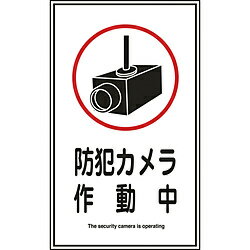 日本緑十字 緑十字　ステッカー標識　防犯カメラ作動中　200×120mm　10枚組 047123 47123