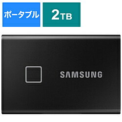 SAMSUNG(サムスン) MU-PC2T0K/IT 外付けSSD USB-C＋USB-A接続 T7 Touch ブラック ［2TB /ポータブル型］ MUPC2T0KIT [振込不可]