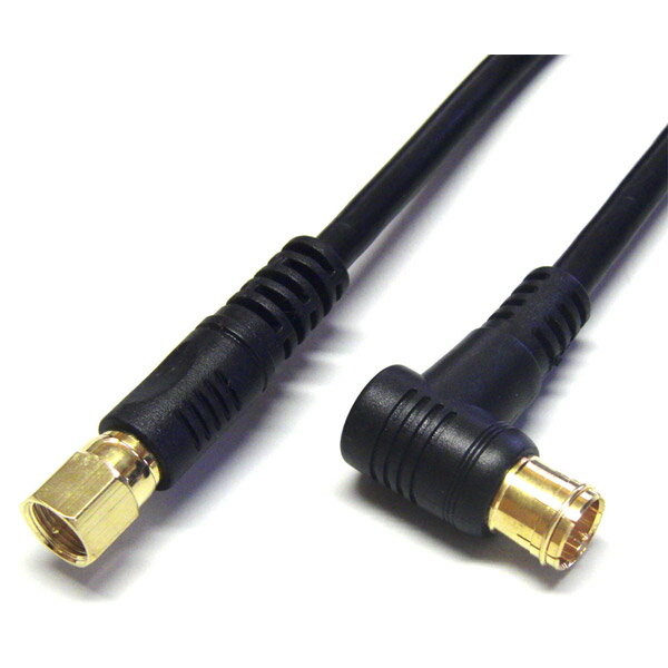 フジパーツ 4K8K対応 3mアンテナケーブル[L型プラグ-F型接栓]黒 FBT-330-48 FBT330...